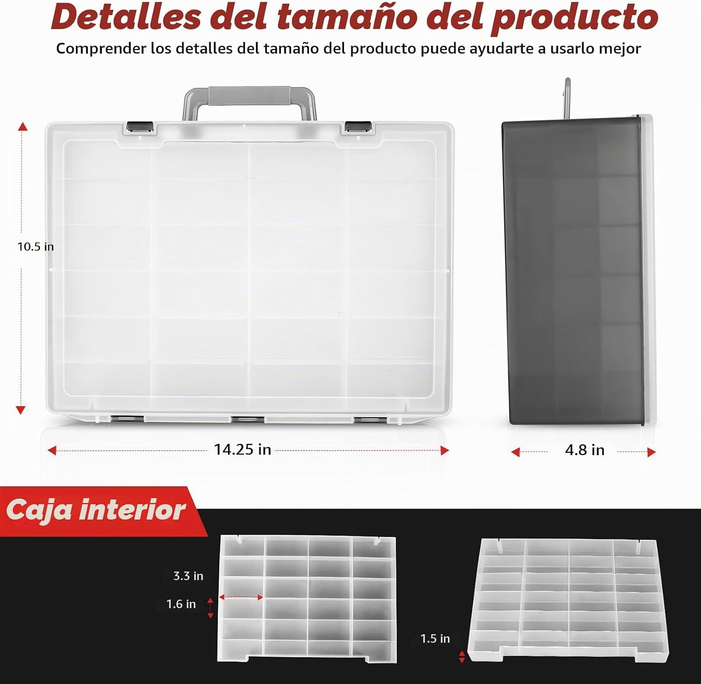 RHCOM Organizador de juguetes. 72 compartimentos. Caja de almacenam...