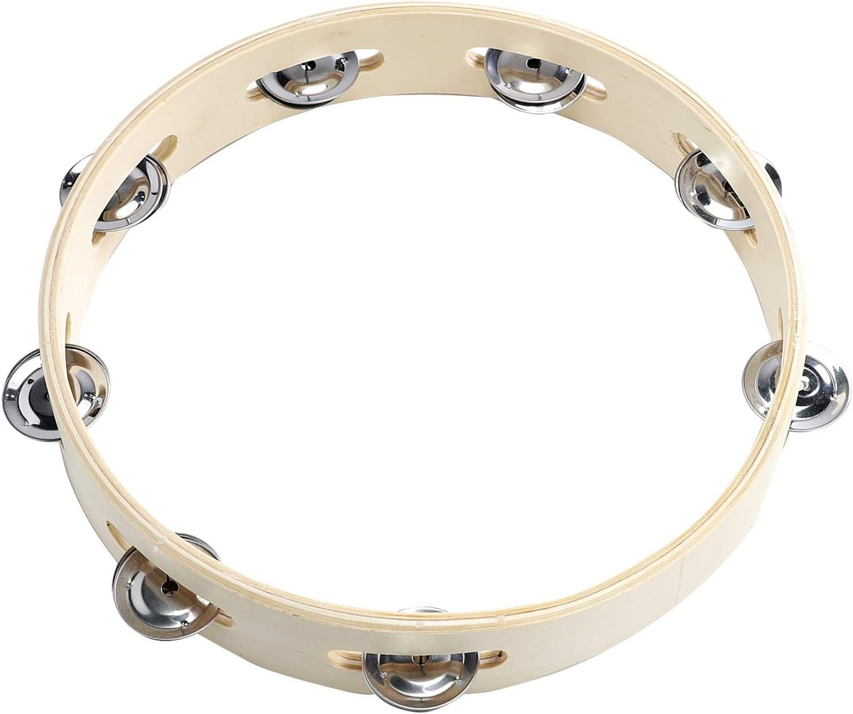 Musfunny - Tambor de mano de 6 pulgadas, de abedul y metal, para pe...