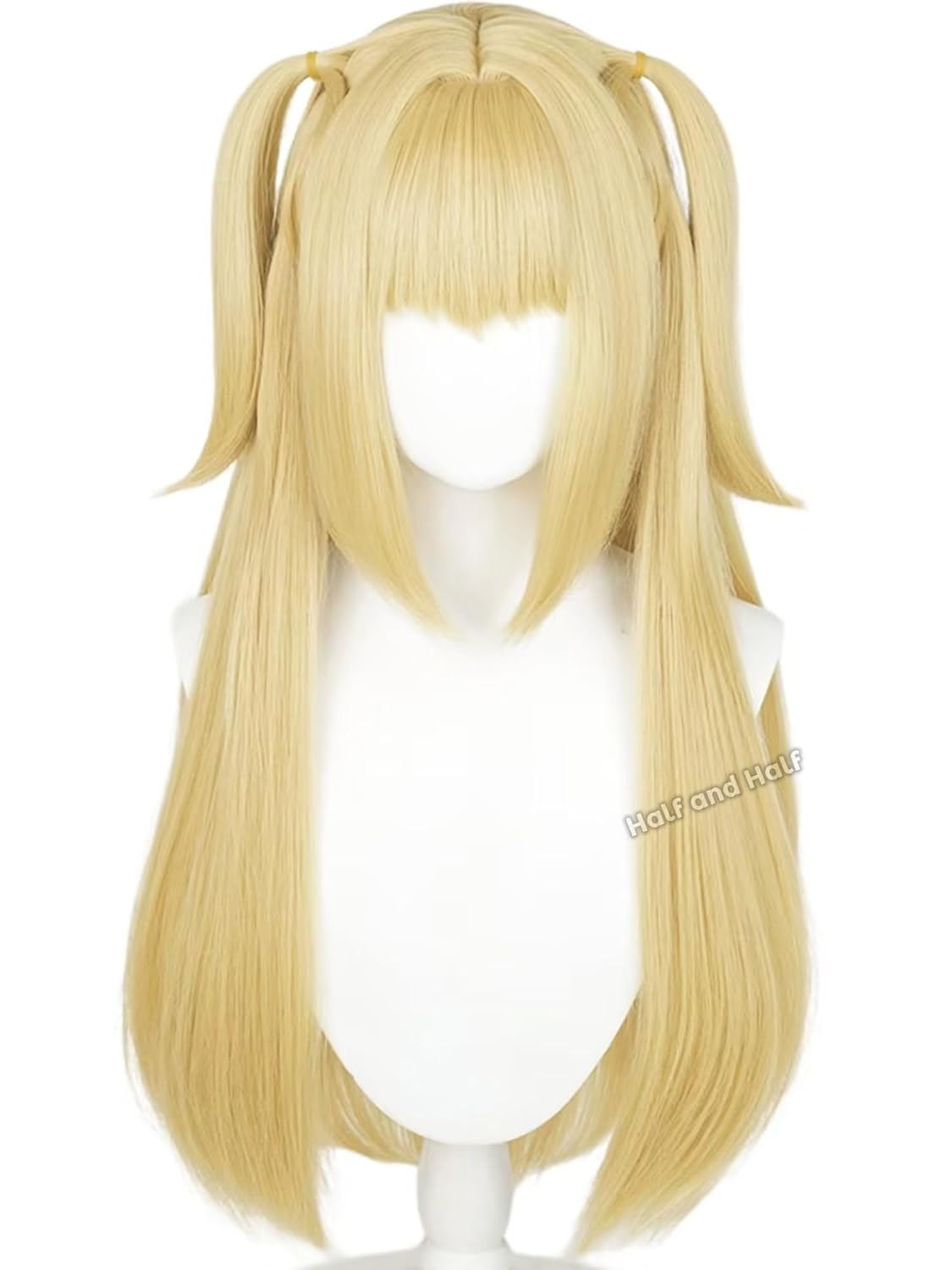 MisaAmane - Peluca larga para cosplay, peluca rubia de anime con fl...