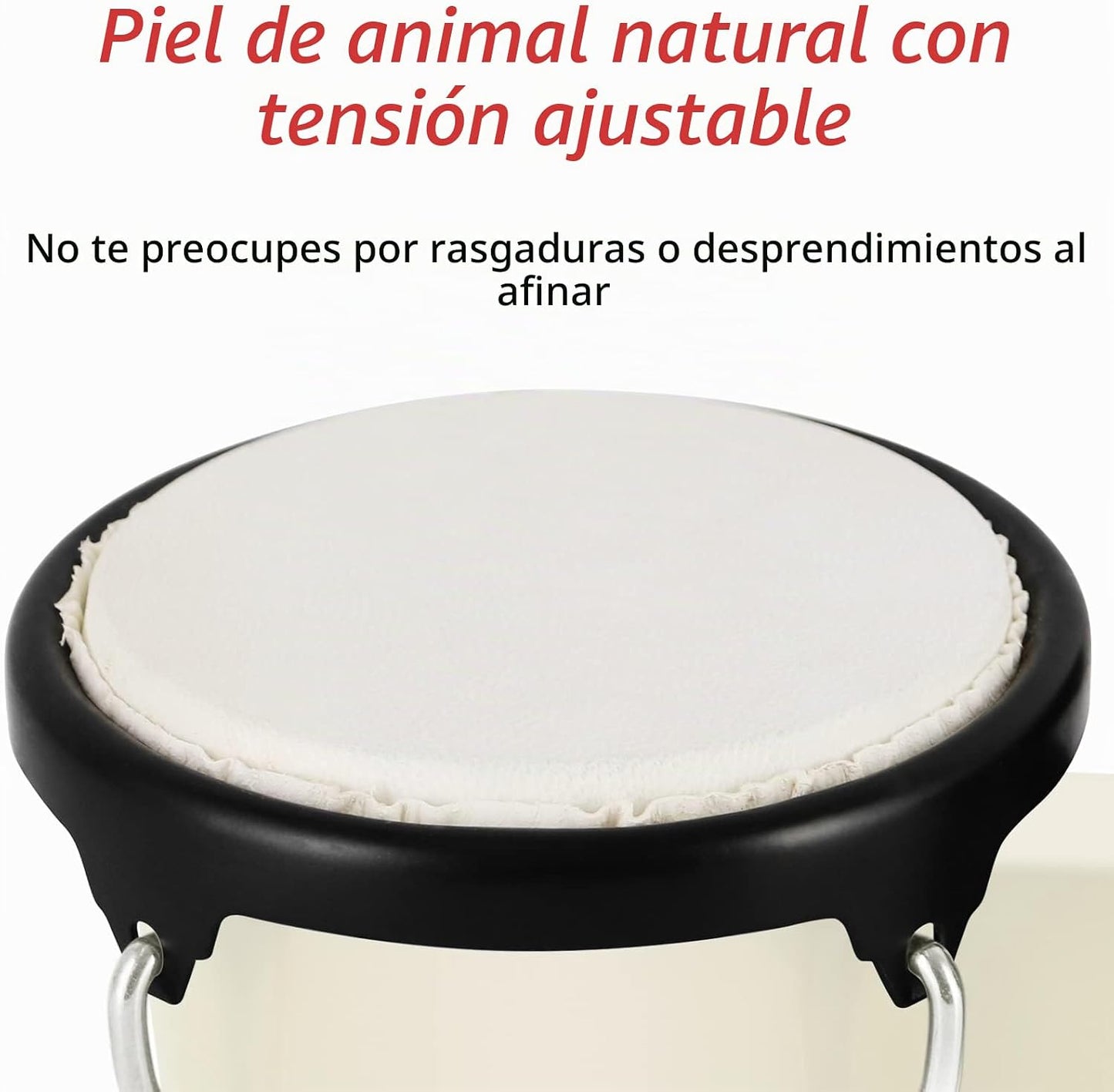 VANPHY Juego de Bongós de 4'' y 5'' para Adultos Pr...