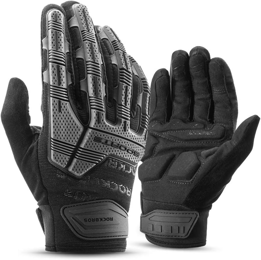 Rockbros - Guantes de bicicleta de montaña con almohadilla de gel d...