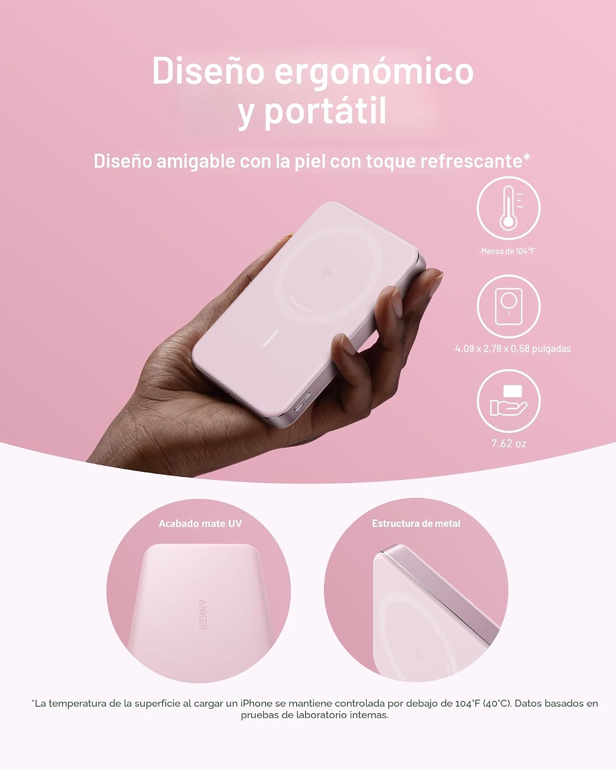 Anker MagGo Power Bank, batería magnética ultradelgada de 10,000 mA...