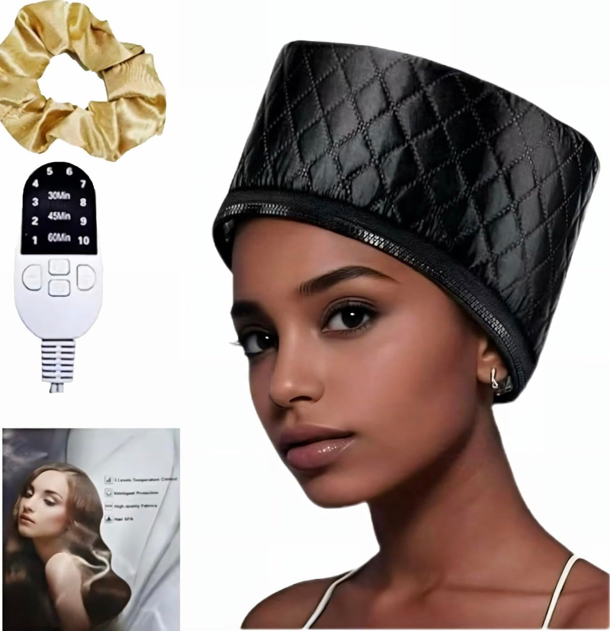 Ideal para gorra de spa portátil para el cabello en casa, gorra de...