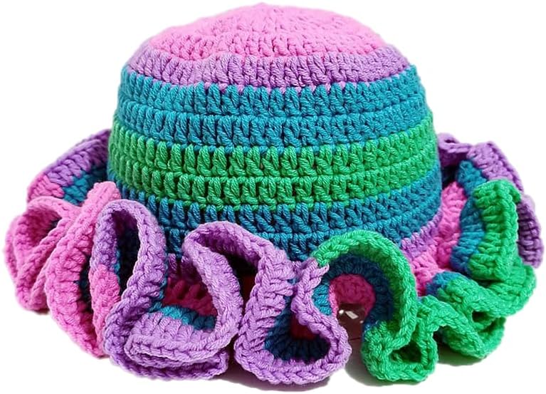 Ayinabd Sombreros de ganchillo para mujer, sombrero de pescador de...