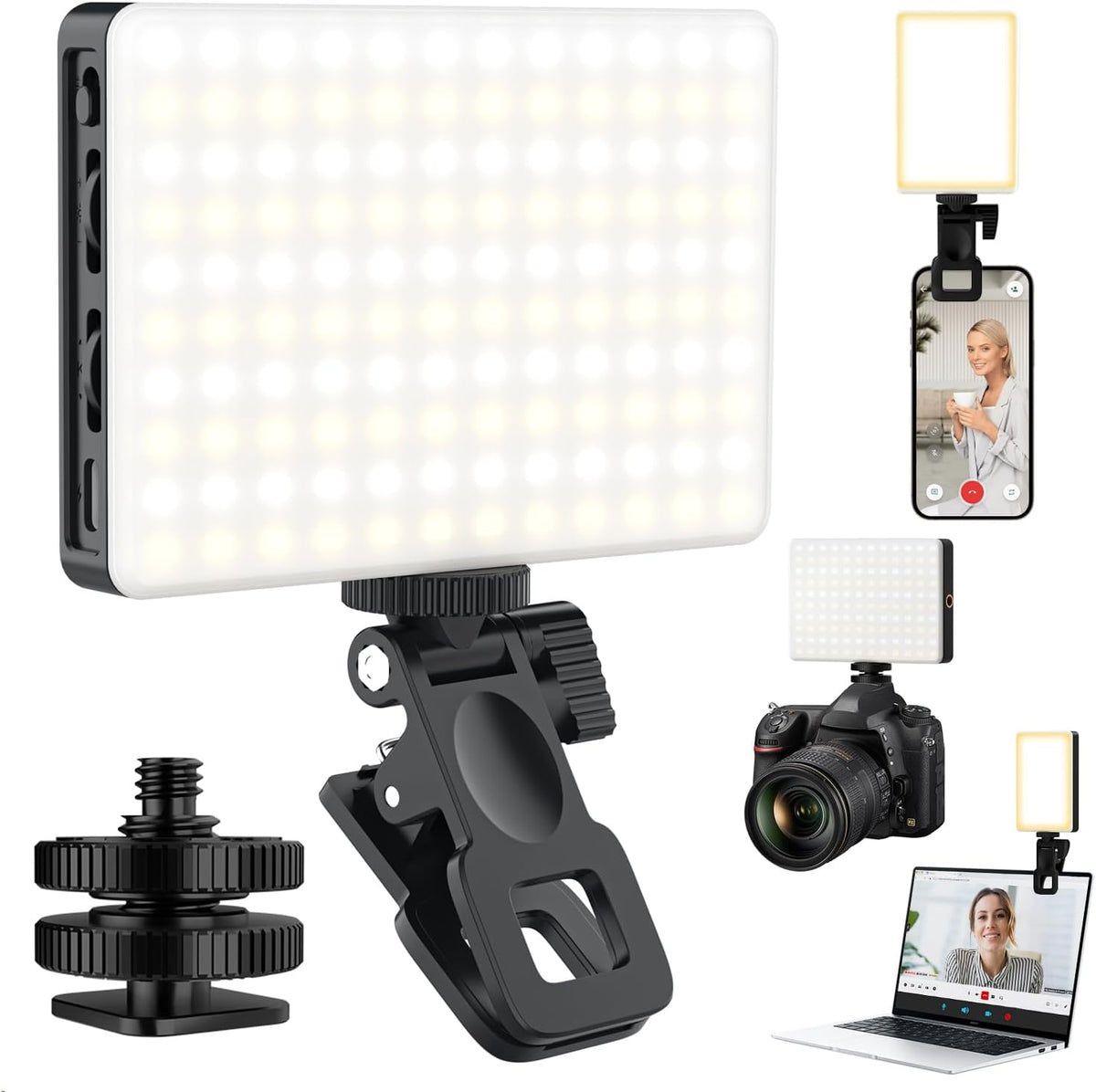Singwil Luz de selfie de 120 LED para iPhone, luz de teléfono portá...