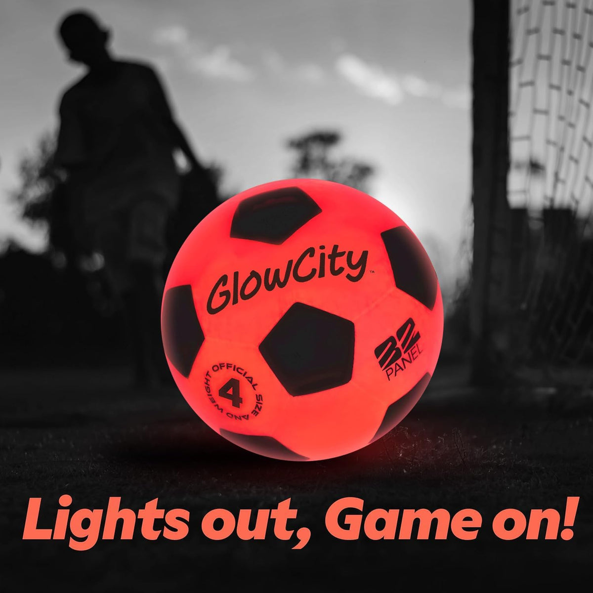 GlowCity Balón de fútbol que brilla en la oscuridad - Tamaños 3, 4,...