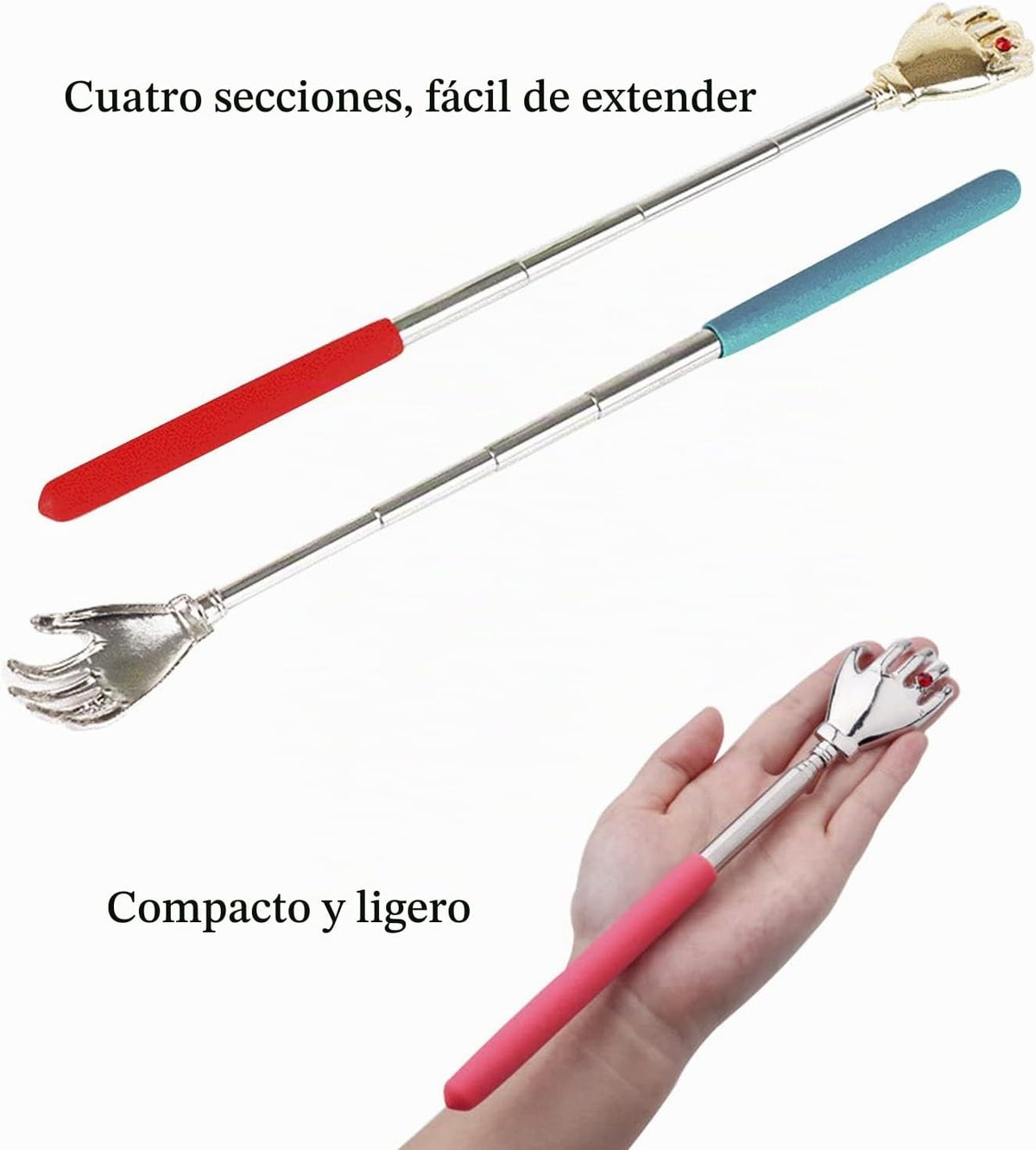 Rascador telescópico de espalda, mango extensible, herramienta port...