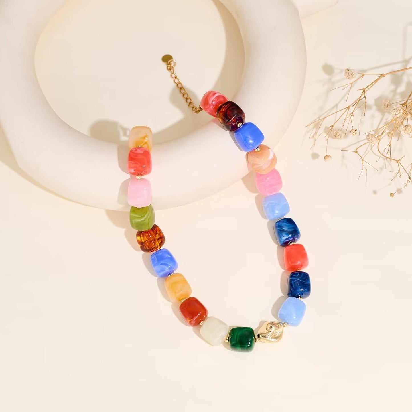 Zhuozatrfa Collares gruesos coloridos para mujer, multicolor, grand...
