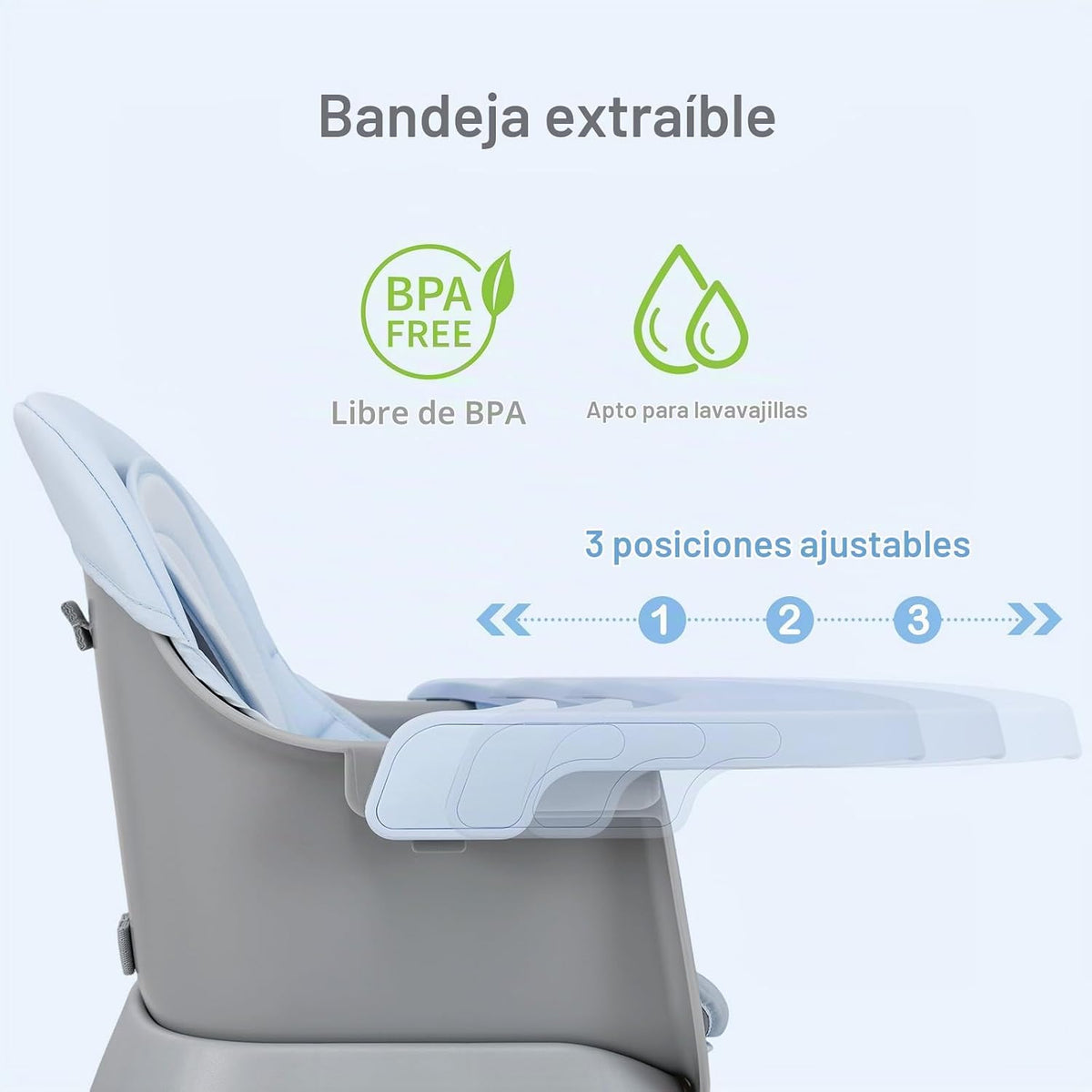 INFANS Silla alta 9 en 1, silla alta convertible para bebés y niños...