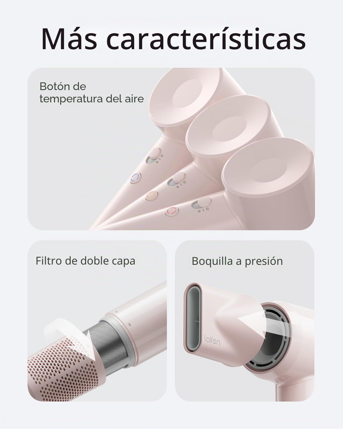 Laifen SE Lite HD110 - Secador de pelo iónico negativo con motor si...
