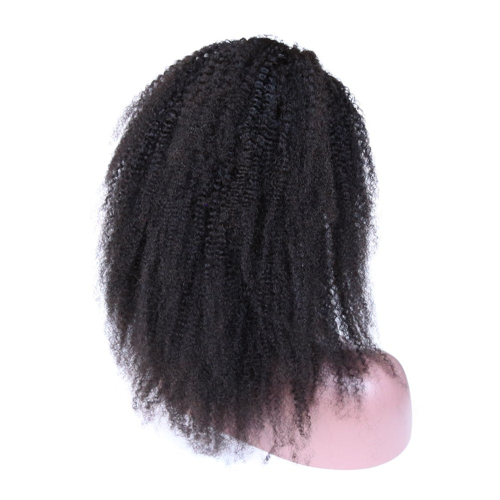 zigzag hair Pelucas de cabello humano rizado afro con encaje fronta...