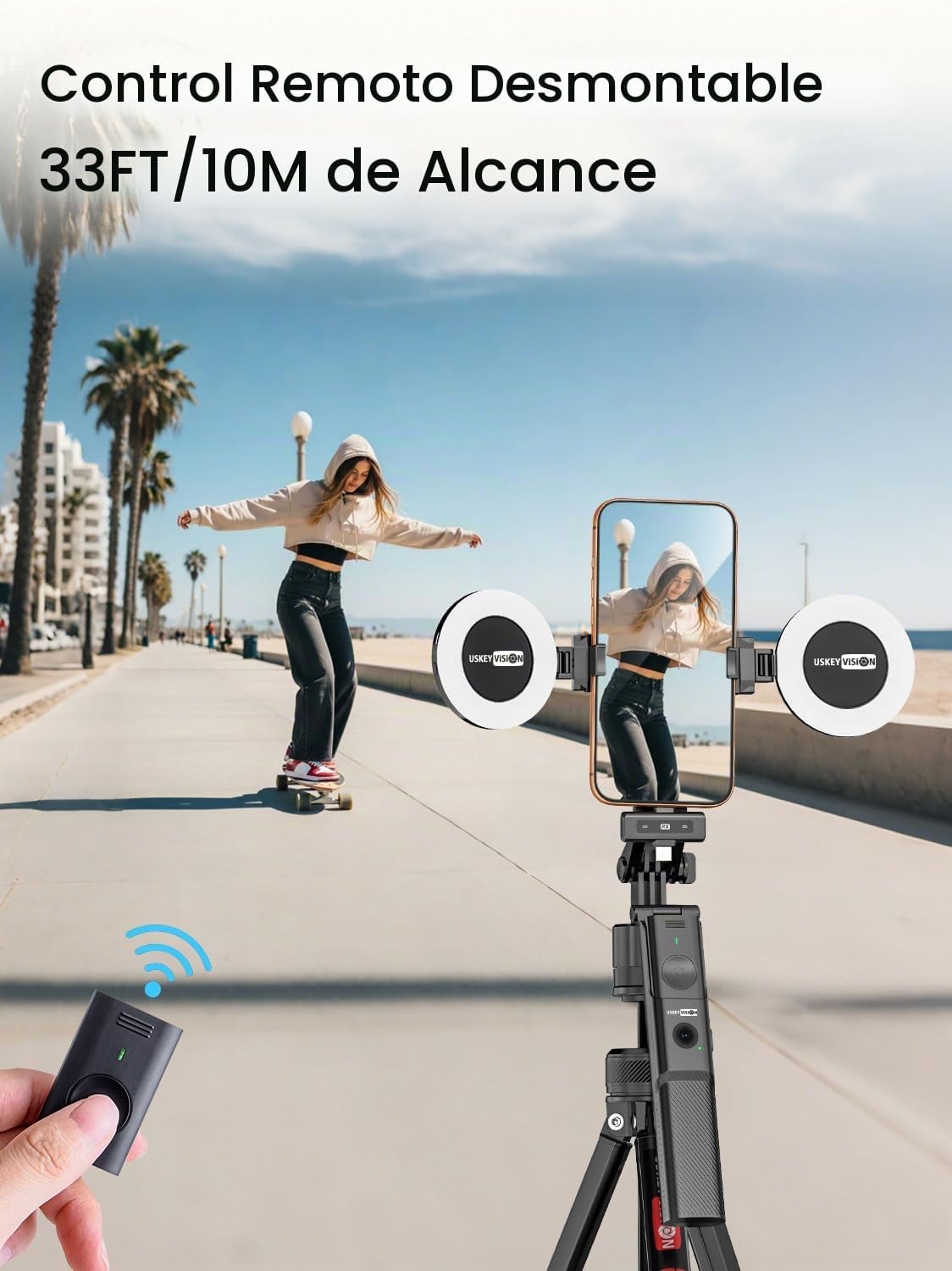 USKEYVISION Kit de vlogging con control remoto, kit de inicio de Yo...