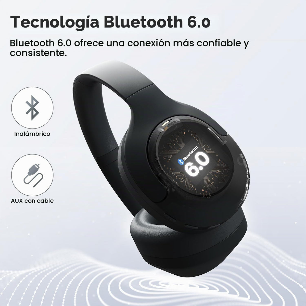 Tribit QuietPlus 81 Auriculares inalámbricos sobre la oreja, tiempo...