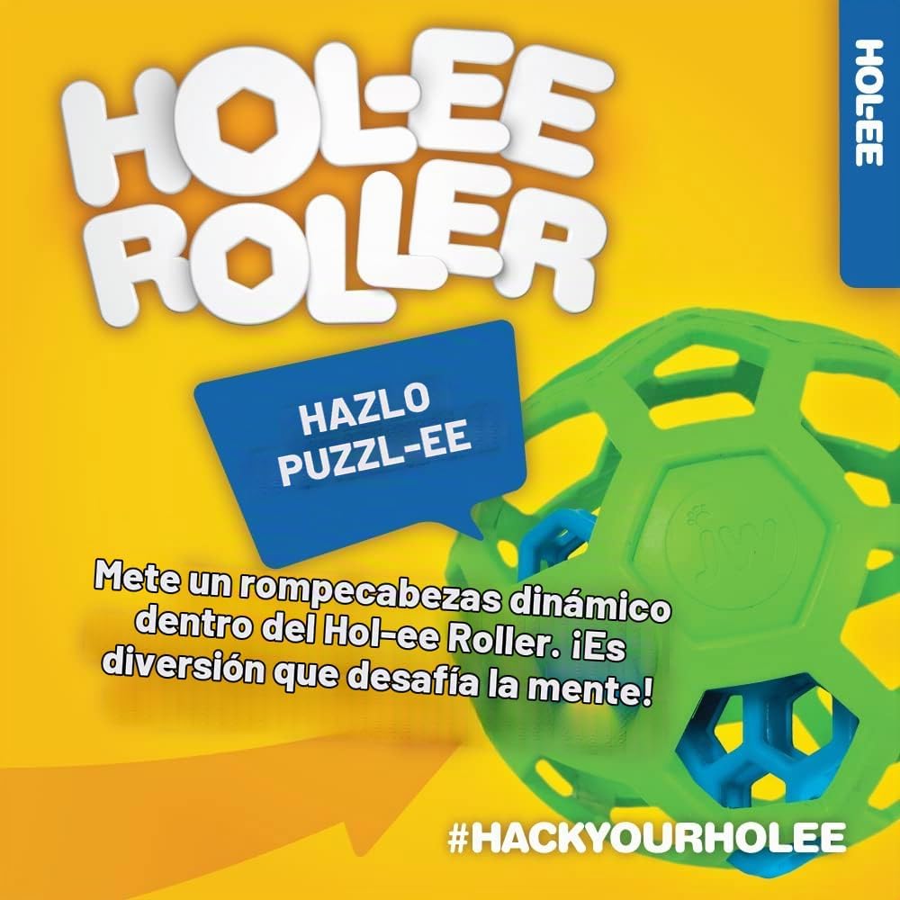 JW Pet Hol-ee Roller - Bola de rompecabezas de juguete para perros,...