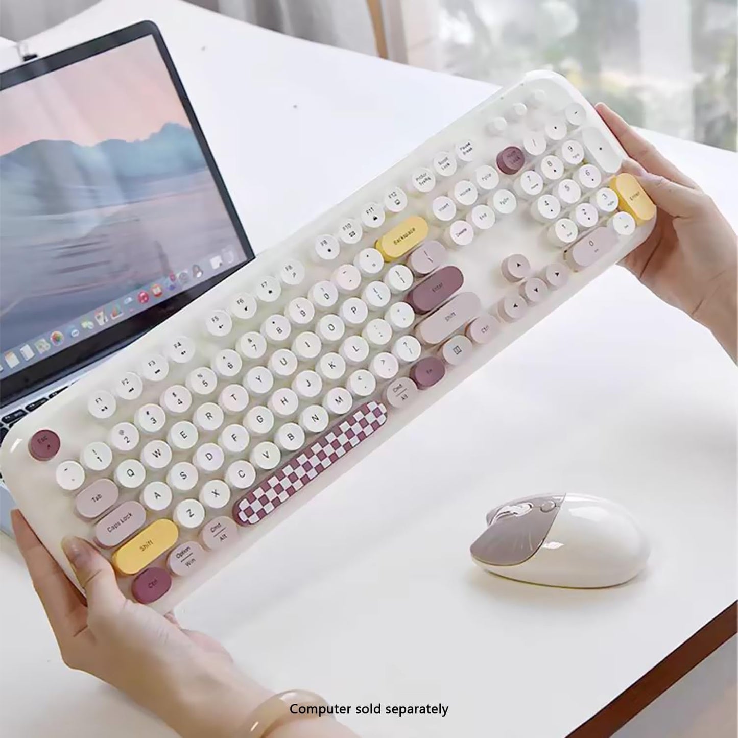 SaharaCase - Combo de teclado y mouse inalámbricos con clic silenci...