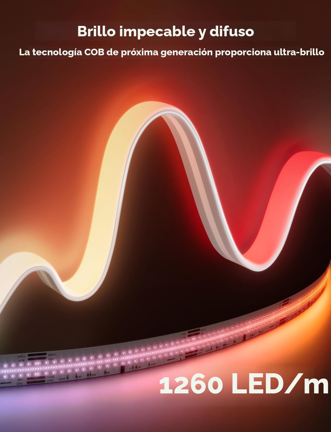Govee - Tira de luces LED COB Pro, luces LED para dormitorio compat...