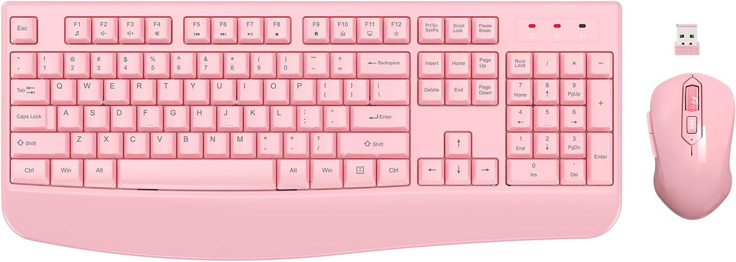 EDJO - Combo de teclado y mouse inalámbricos, USB Plug &amp; Play (...