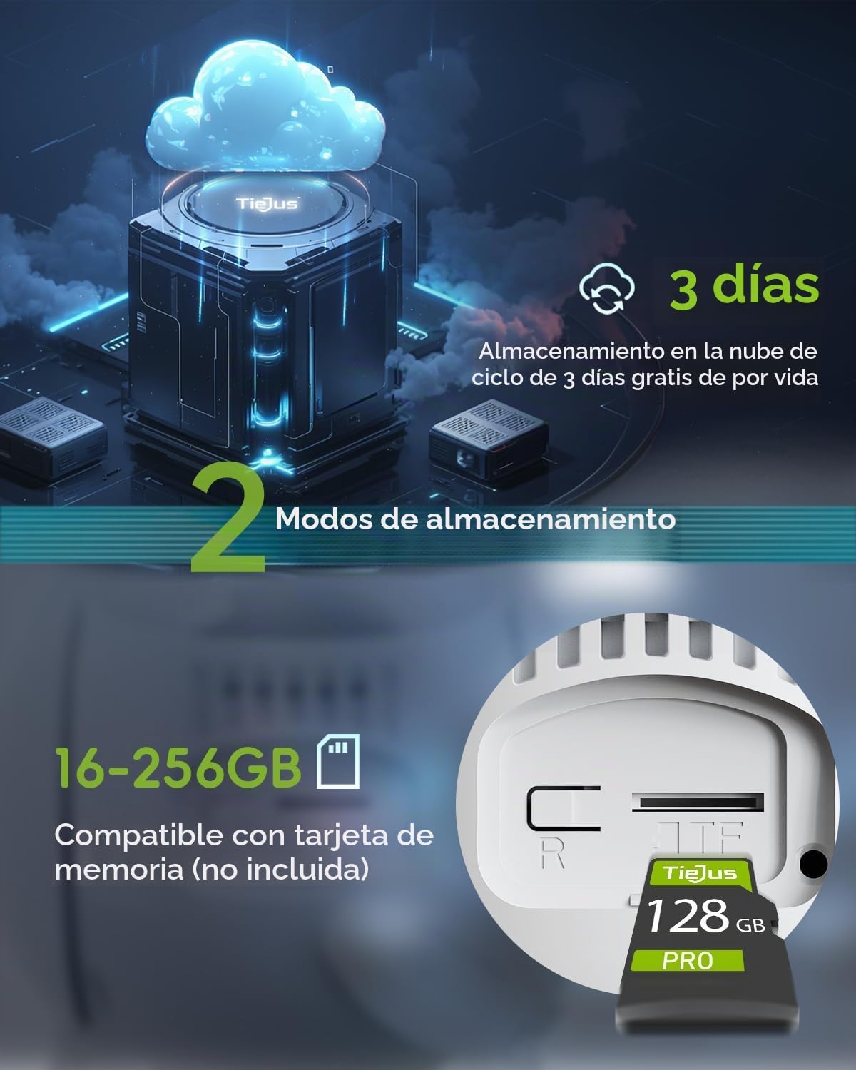 TIEJUS 2K cámaras de seguridad solares inalámbricas al aire libre 3...