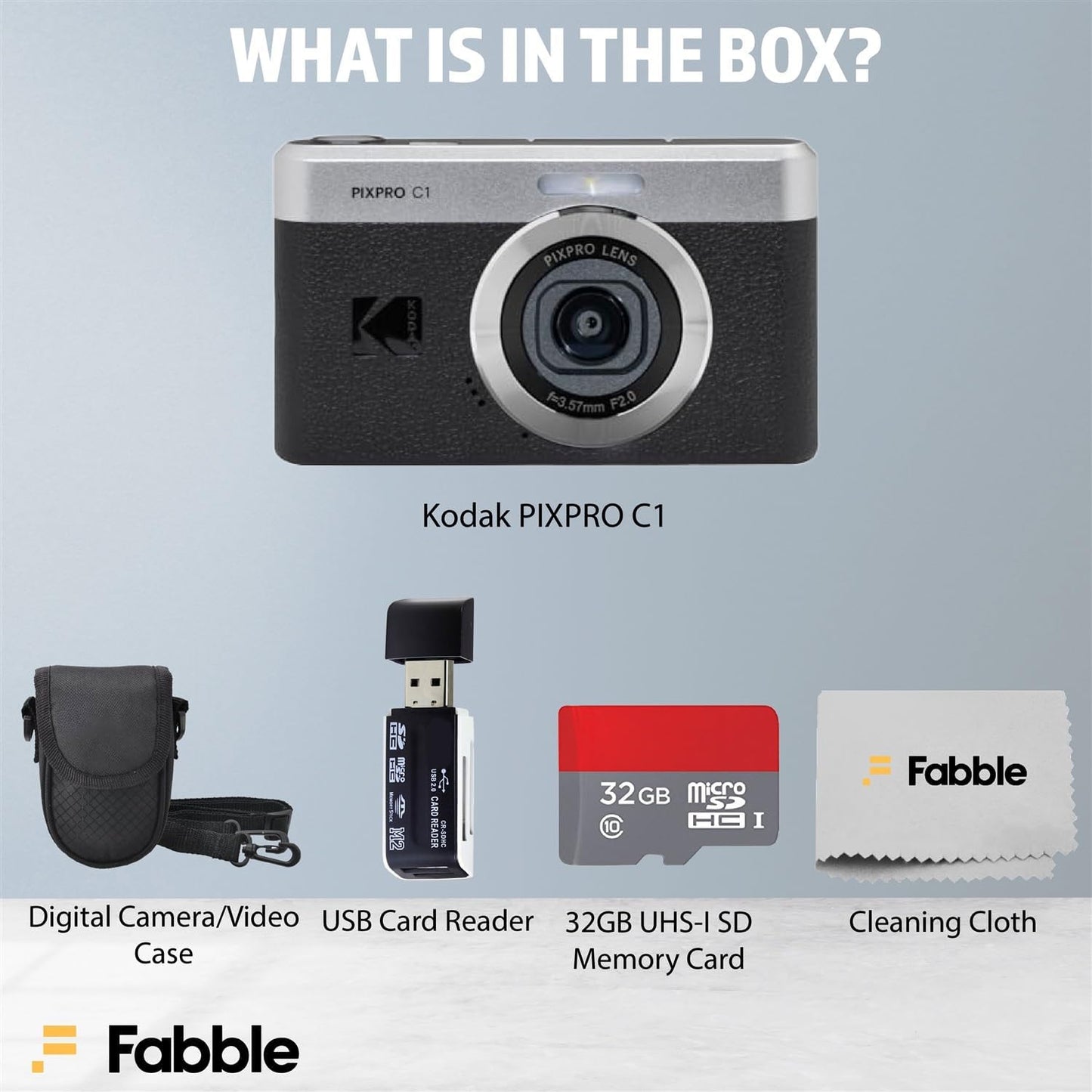 Kodak PIXPRO C1 - Cámara digital compacta (negro) con tarjeta micro...