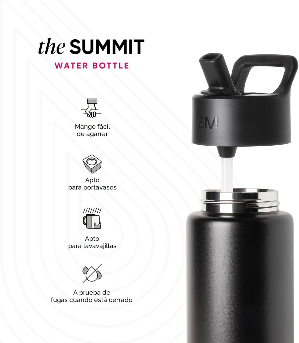 Simple Modern - Botella de agua para niños de la colección Summit c...