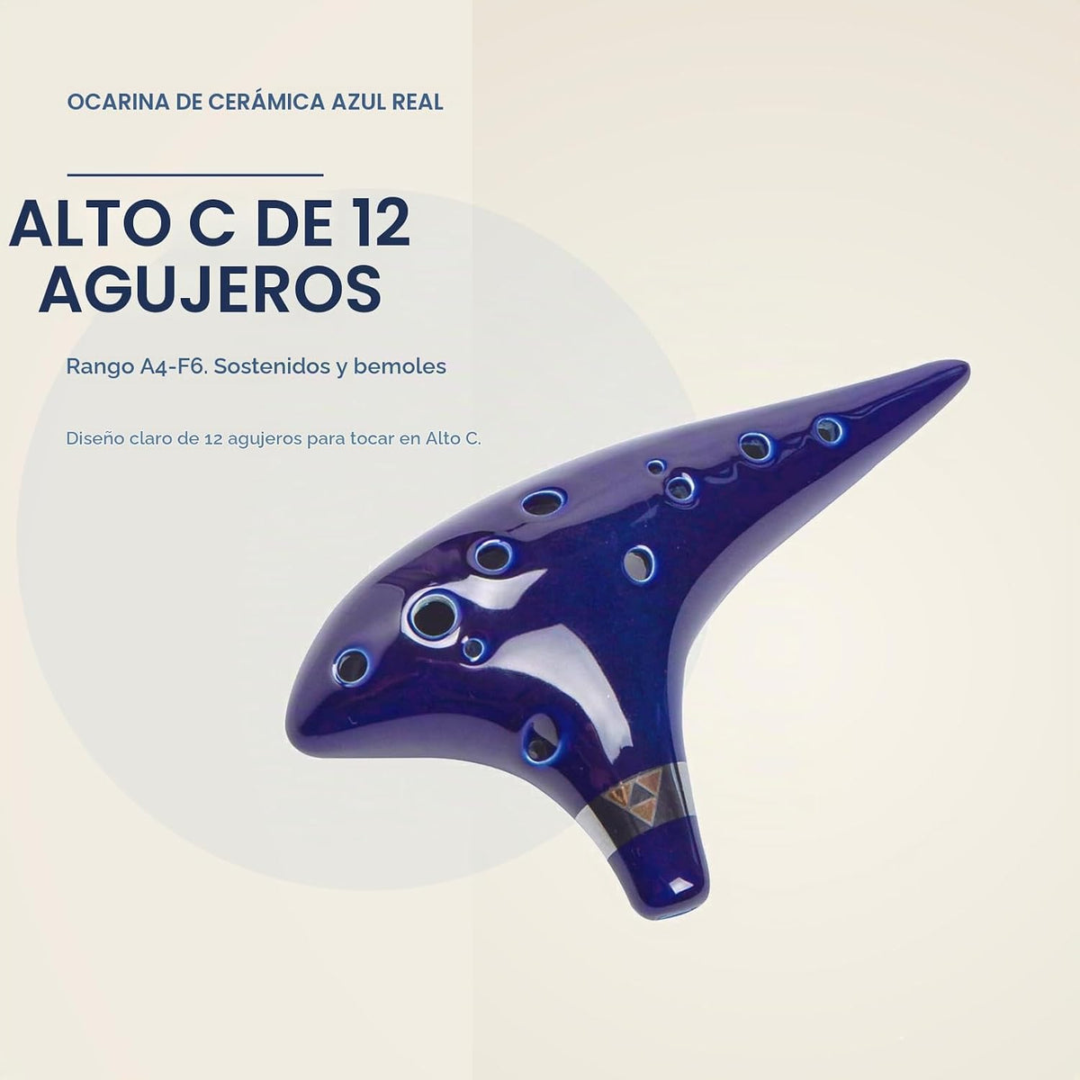 Ocarina \u201COcean Notes\u201D de 12 agujeros, forma de batata, he...