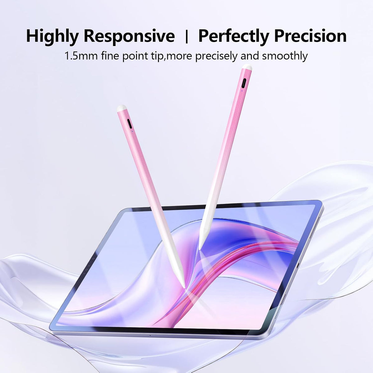 Lápiz óptico para iPad 6-11ª generación 2X carga rápida, rechazo de...