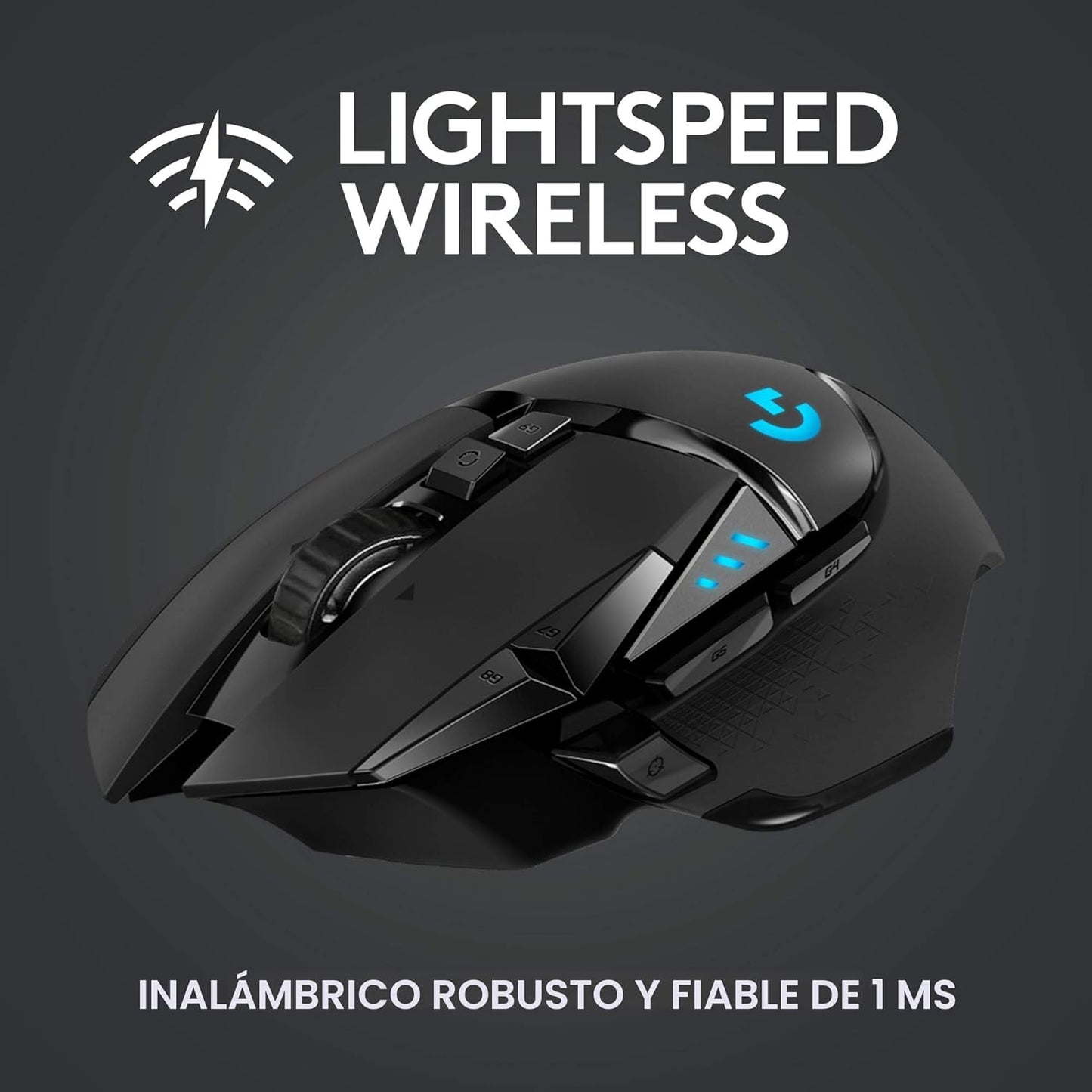 Logitech G Ratón inalámbrico para juegos 502 Lightspeed - Negro | R...
