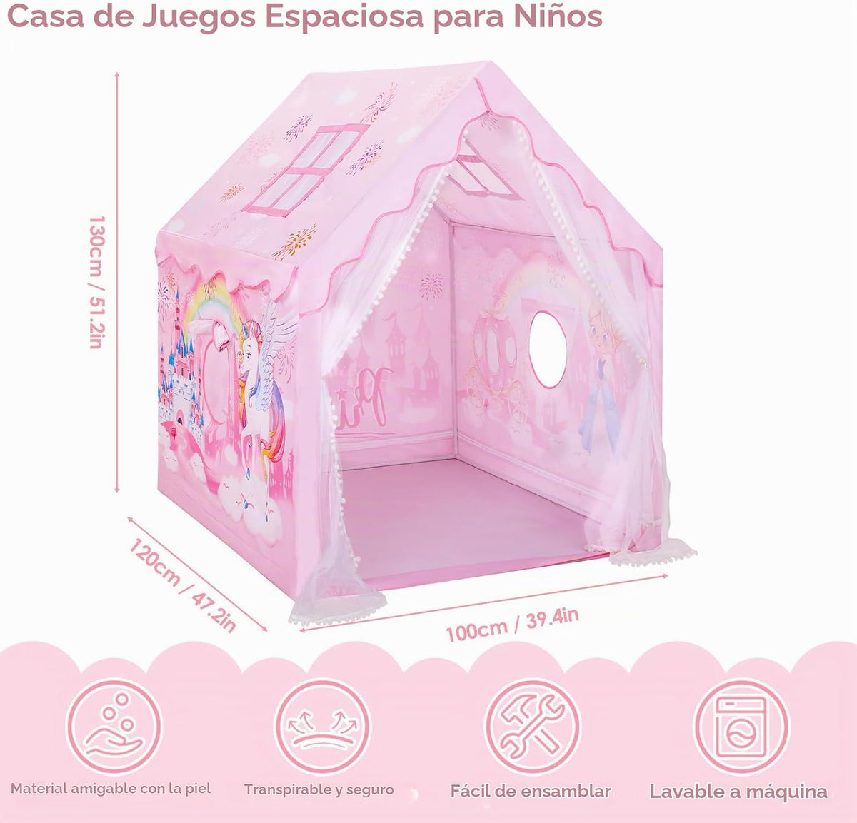 Tienda de campaña para niños y niñas, gran tienda de juegos plegabl...