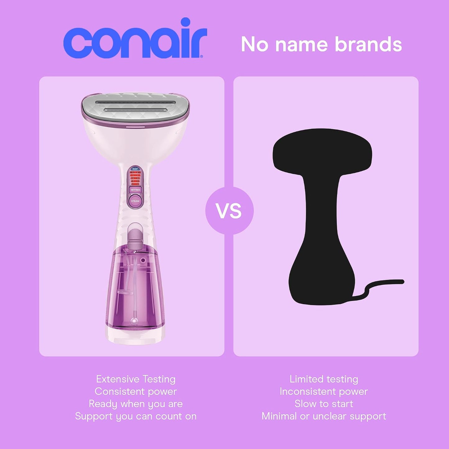 Conair Vaporizador de mano para ropa, vaporizador de tela Turbo Ext...