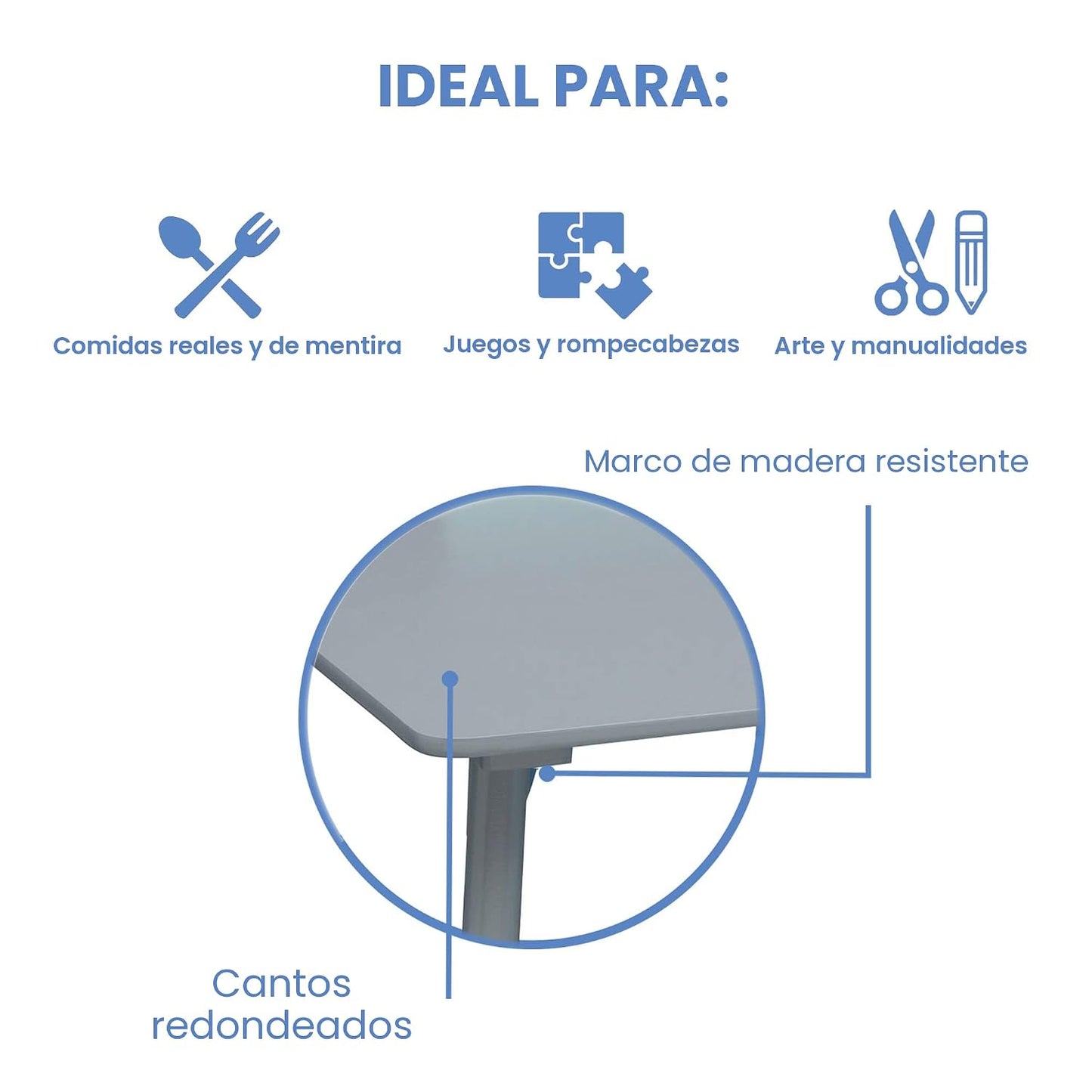 Delta Children Conjunto de mesa y sillas para niños (4 sillas inclu...