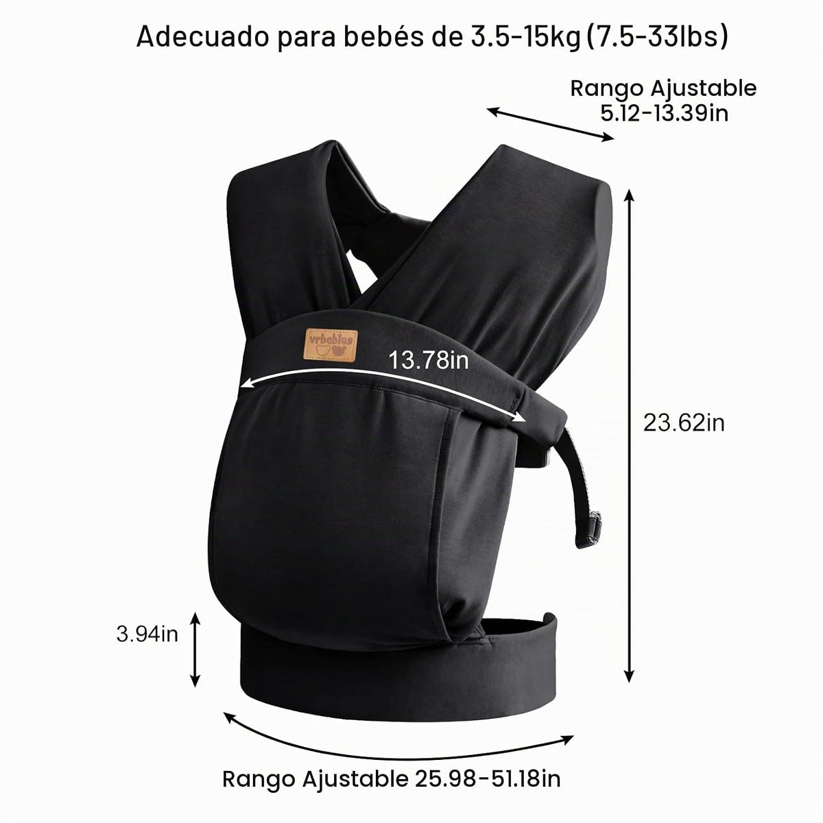 vrbabies Fular Portabebés Bandolera, Portabebés para Recién Nacidos...