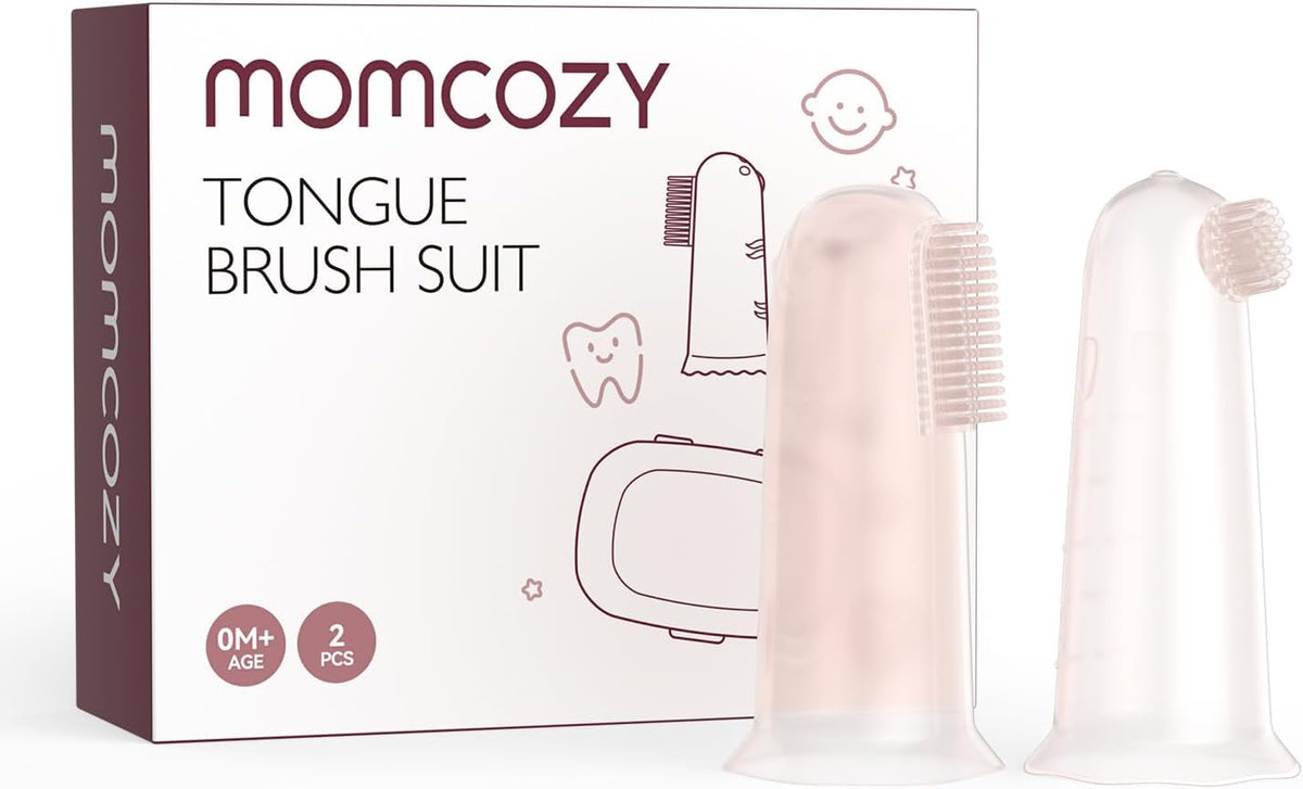 Momcozy Cepillo de Dientes de Dedo de Silicona para Bebé, Cepillo d...