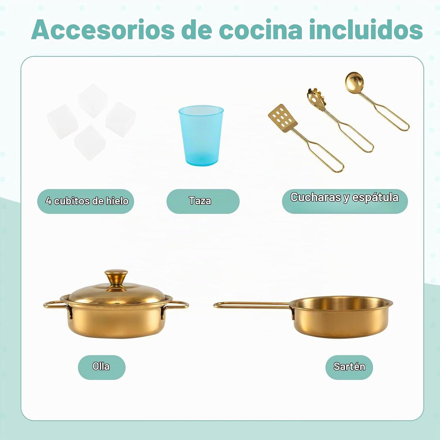 HONEY JOY Juego de Cocina para Niños, Conjunto de Cocina de Juguete...