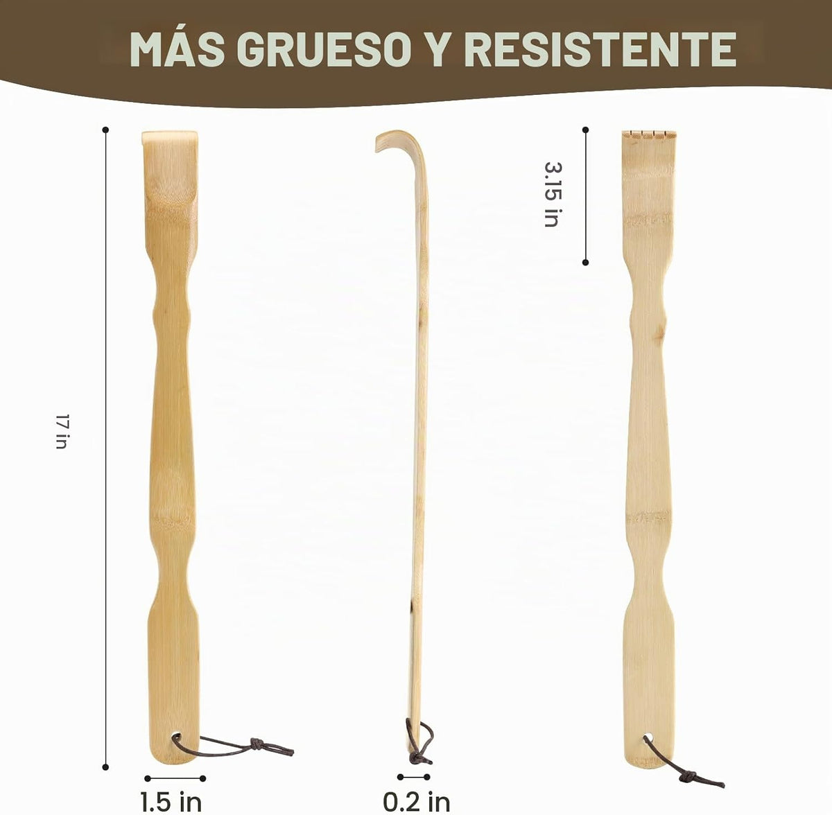 YIMICOO Rascador de espalda de bambú de madera, rascador de espalda...