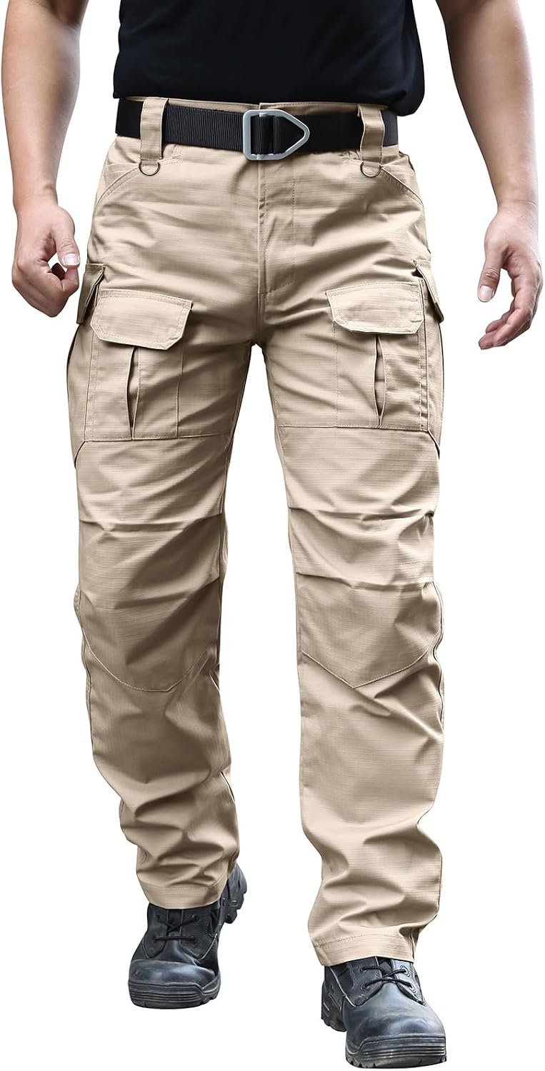 Hiwise Pantalones tácticos elásticos para hombre, resistentes al ag...