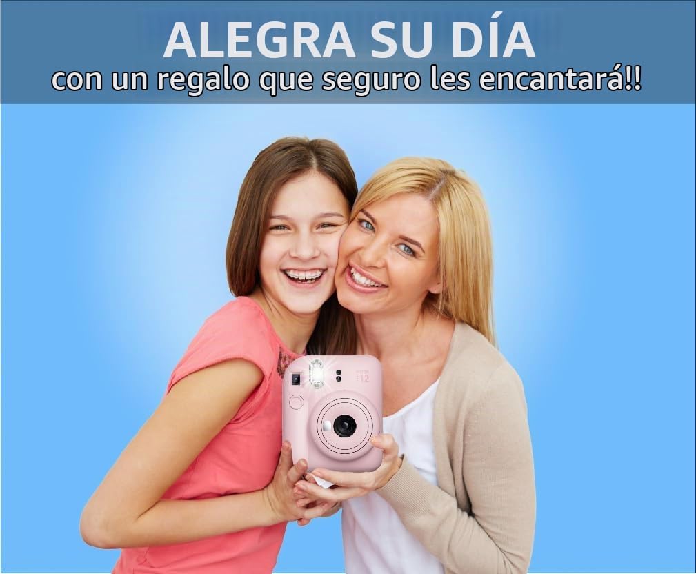 Fujifilm INSTAX Mini 12 Cámara de Película Instantánea (Rosa Blosso...
