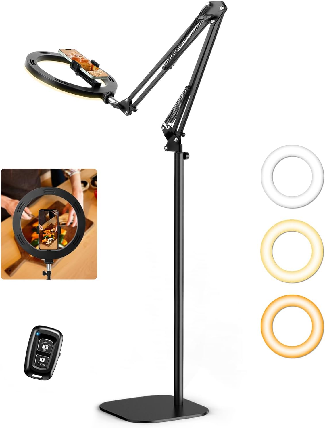Aro de luz con soporte de trípode para iPhone \u2013 Evershop 10...