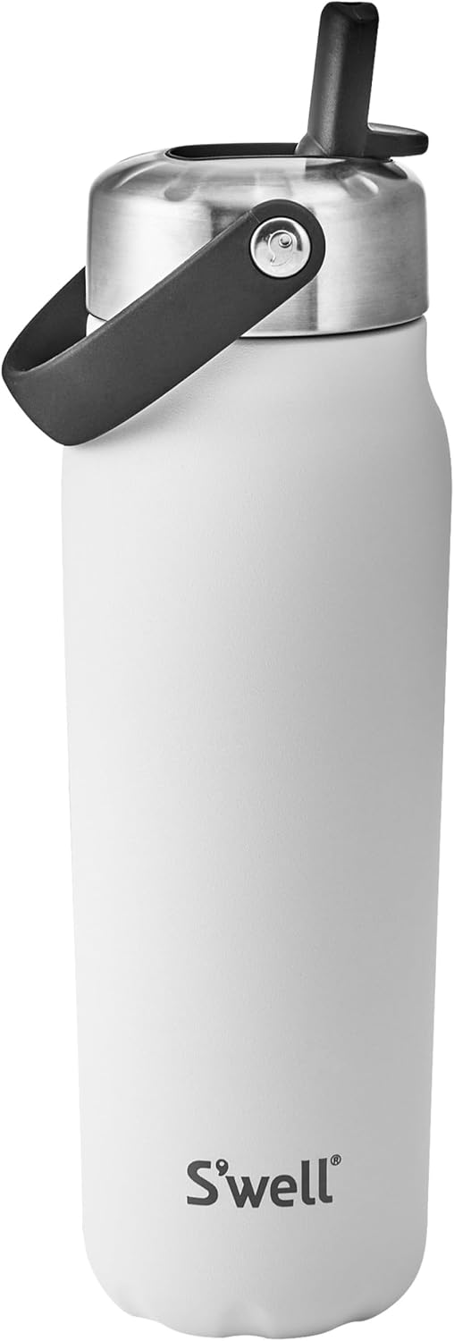 S'well Explorer de acero inoxidable reciclado con tapa abatible...
