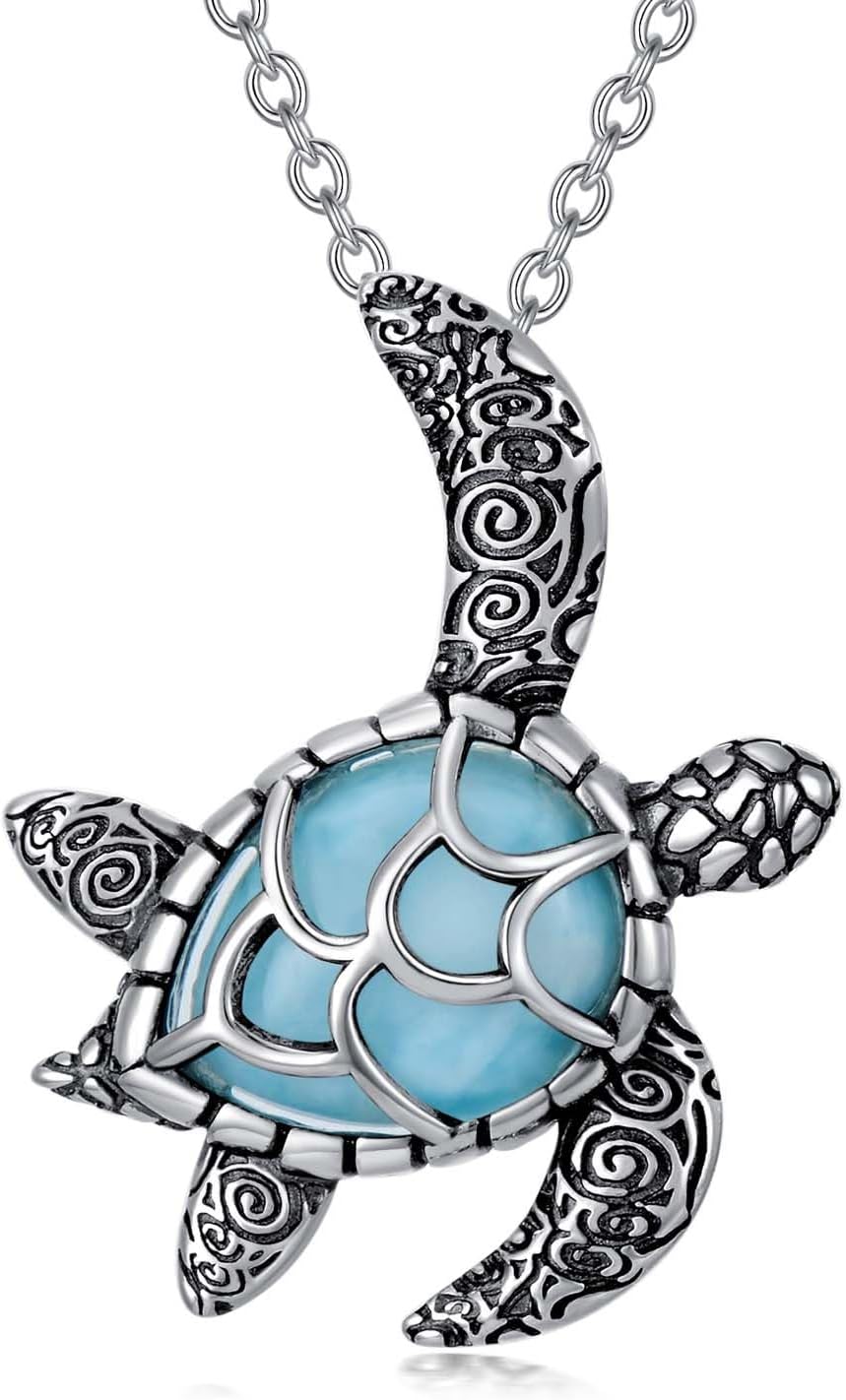 OCJ Regalos de tortuga para mujer, plata de ley 925, tortugas marin...