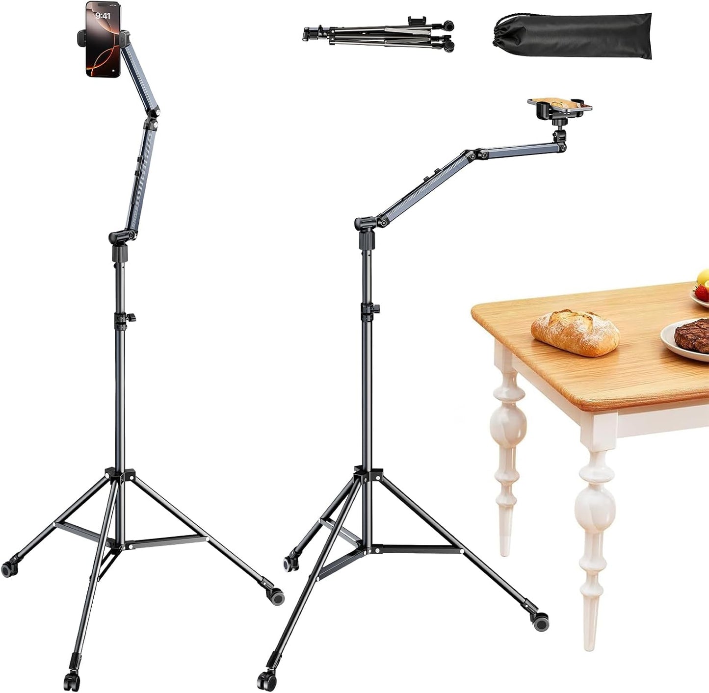 NIFBANG Soporte de trípode para teléfono para grabación de video co...