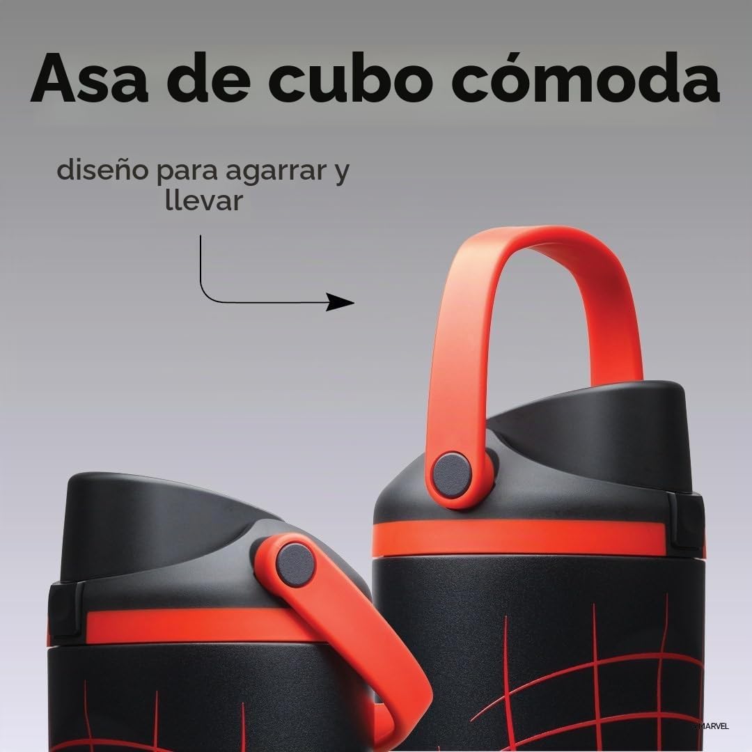 Owala Spider-Man FreeSip Sway - Botella de agua de acero inoxidable...