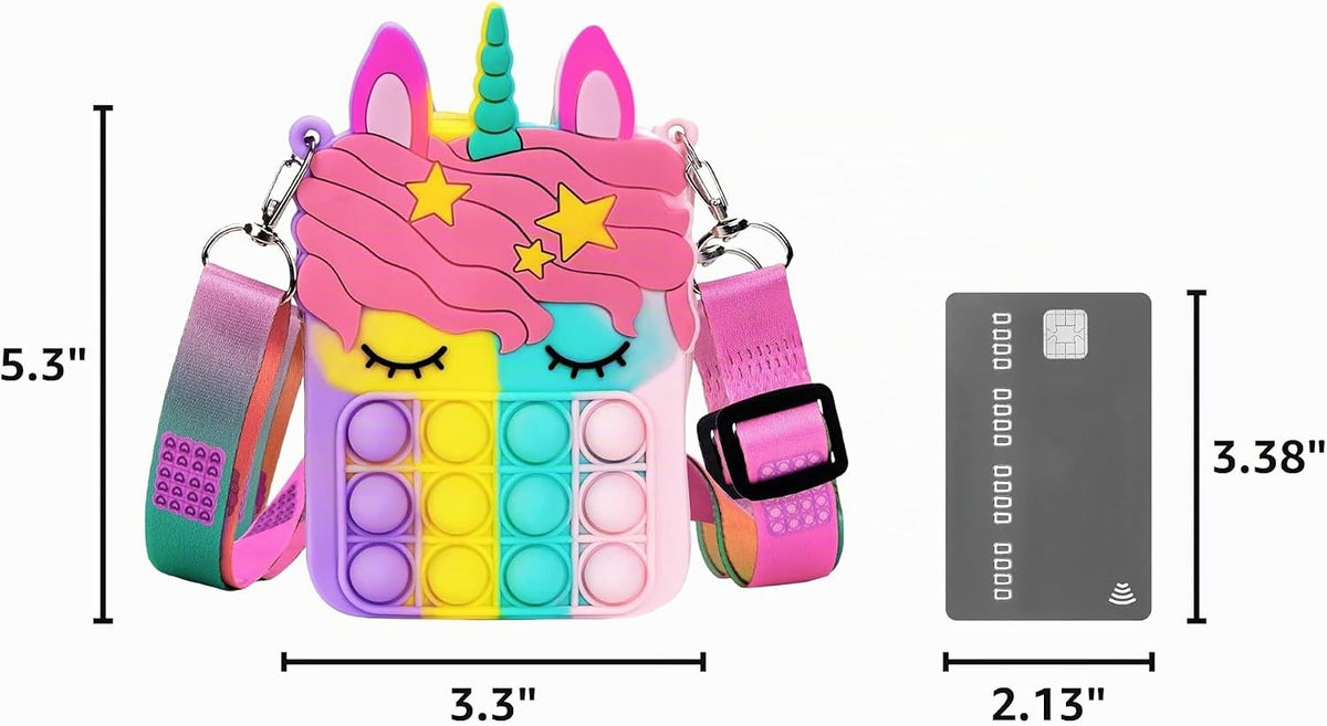 Civan Pequeño Bolso para Reventar, Bolso de Unicornio para Niñas, N...