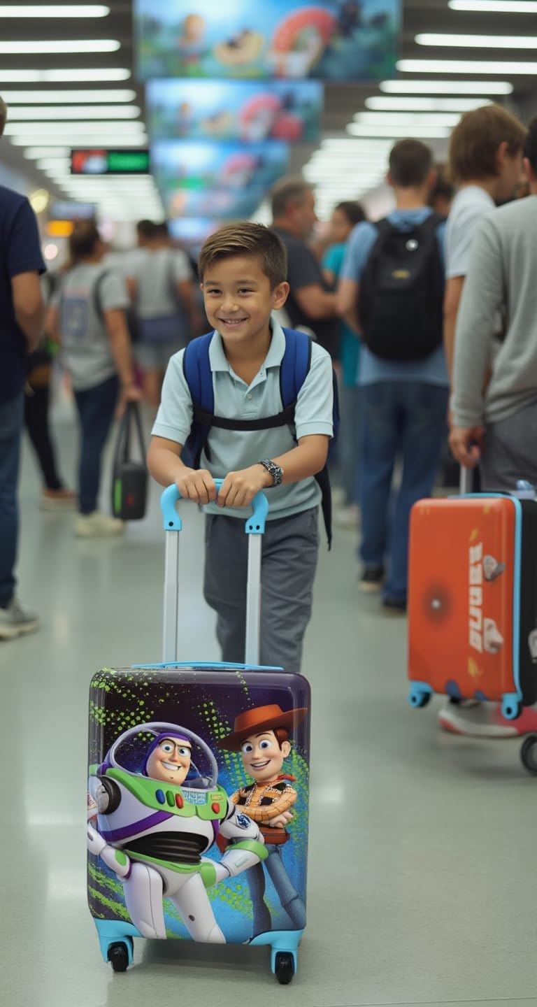 Disney Toy Story - Maleta rígida de 20 pulgadas, Woody Buzz linda y...