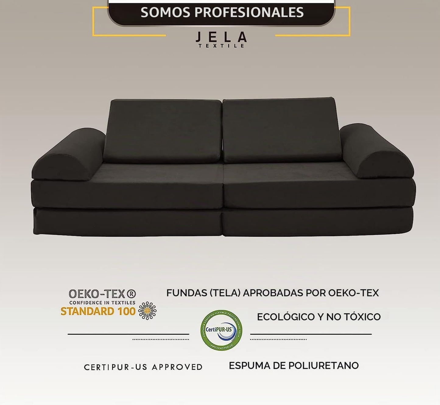 jela Sofá de Juego para Niños Certificado de Seguridad Sofá Suave p...