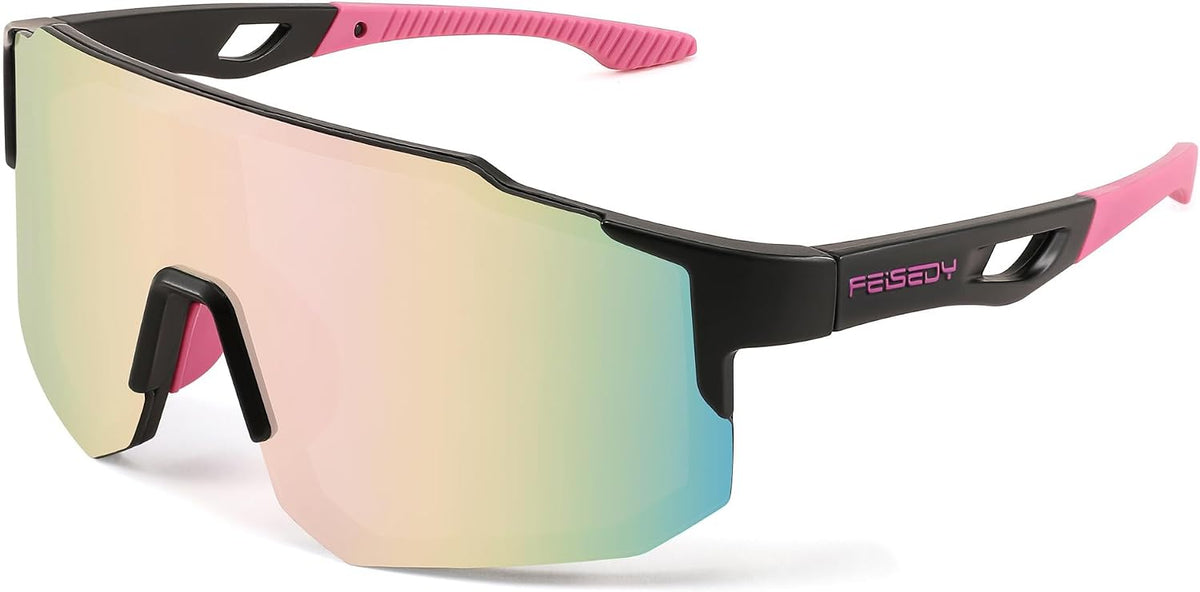 FEISEDY Gafas de sol deportivas para hombres, mujeres y adolescente...