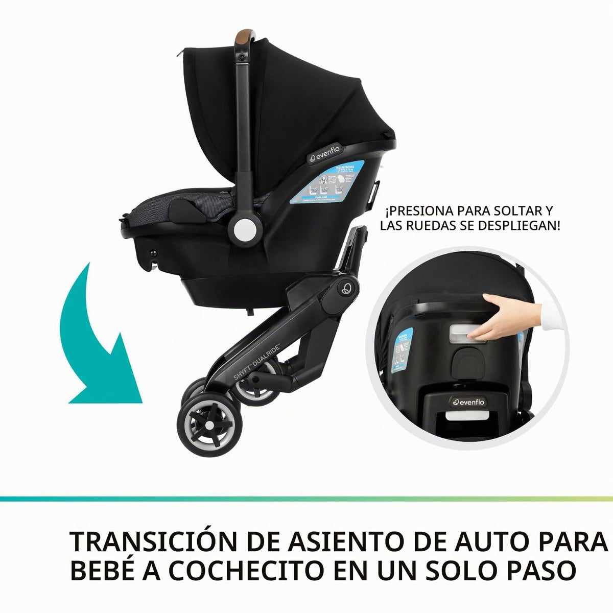 Shyft DualRide con almacenamiento Carryall Combo de asiento infanti...