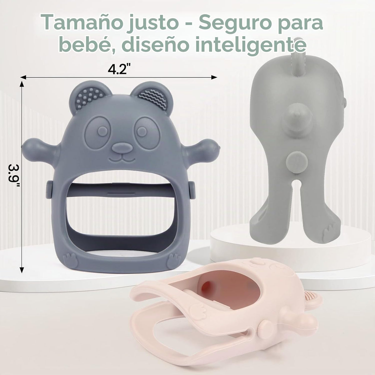 Eascrozn Paquete de 3 juguetes de dentición para bebés de 3 meses,...