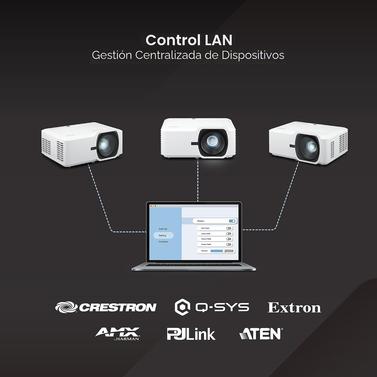 ViewSonic Proyector láser LS740W WXGA, 5500 lúmenes, pantalla ancha...