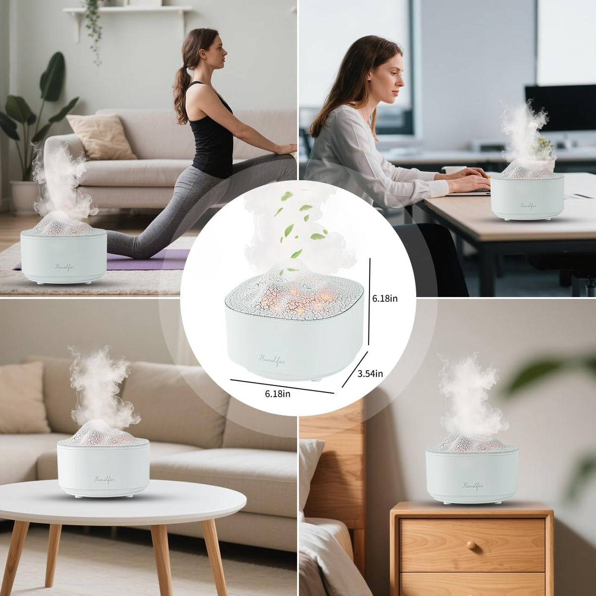 Humidificador portátil de niebla fría pequeño de 1.5L | Depósito de...