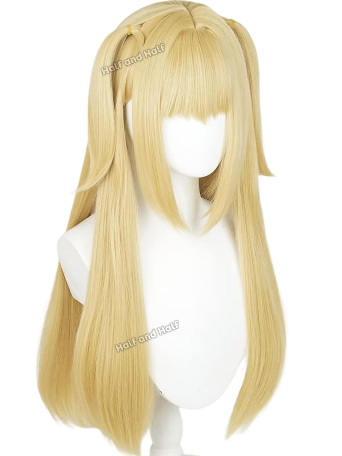 MisaAmane - Peluca larga para cosplay, peluca rubia de anime con fl...